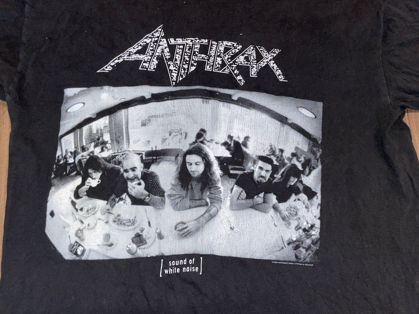 Vintage 1993 Anthrax Sounds of White Noise Tour T-Shirt