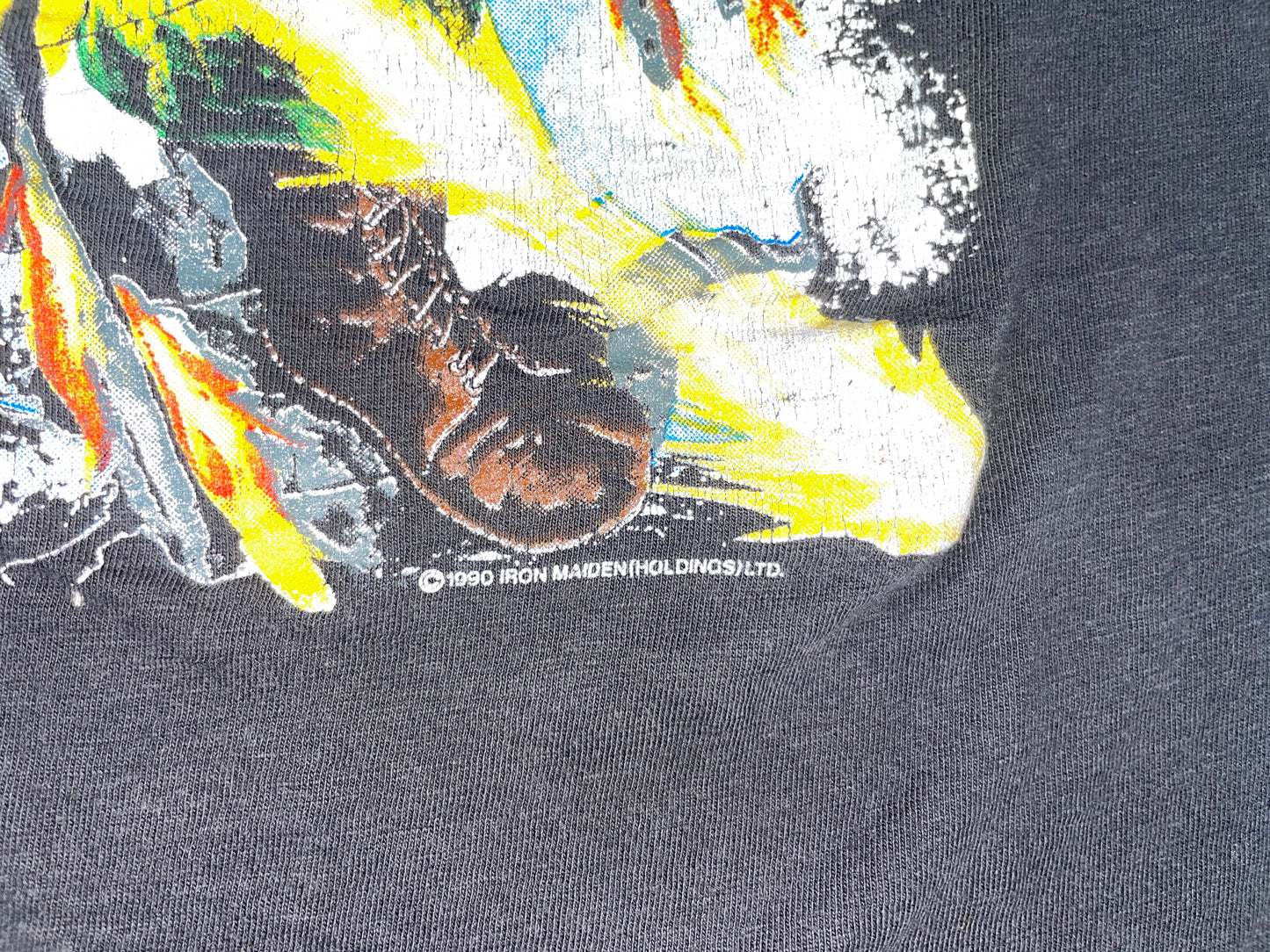 Vintage 1990 Iron Maiden Tail Gunner Tour T-Shirt