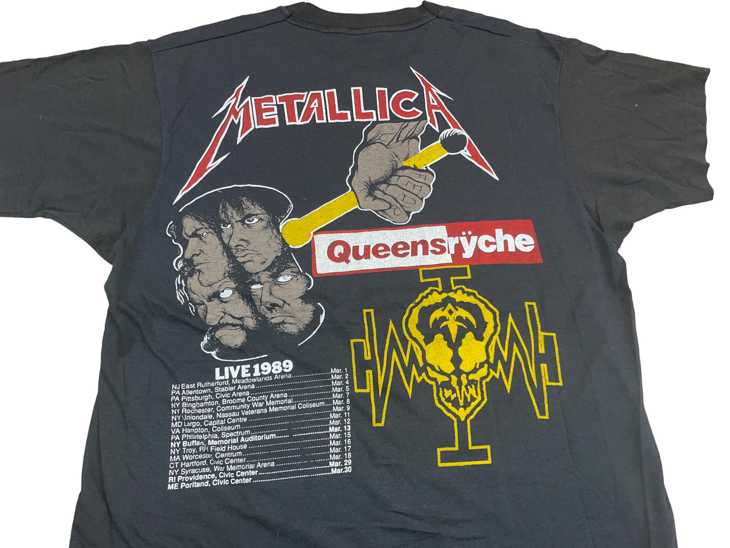 Vintage 1989 Metallica And Justice For All Tour T-Shirt