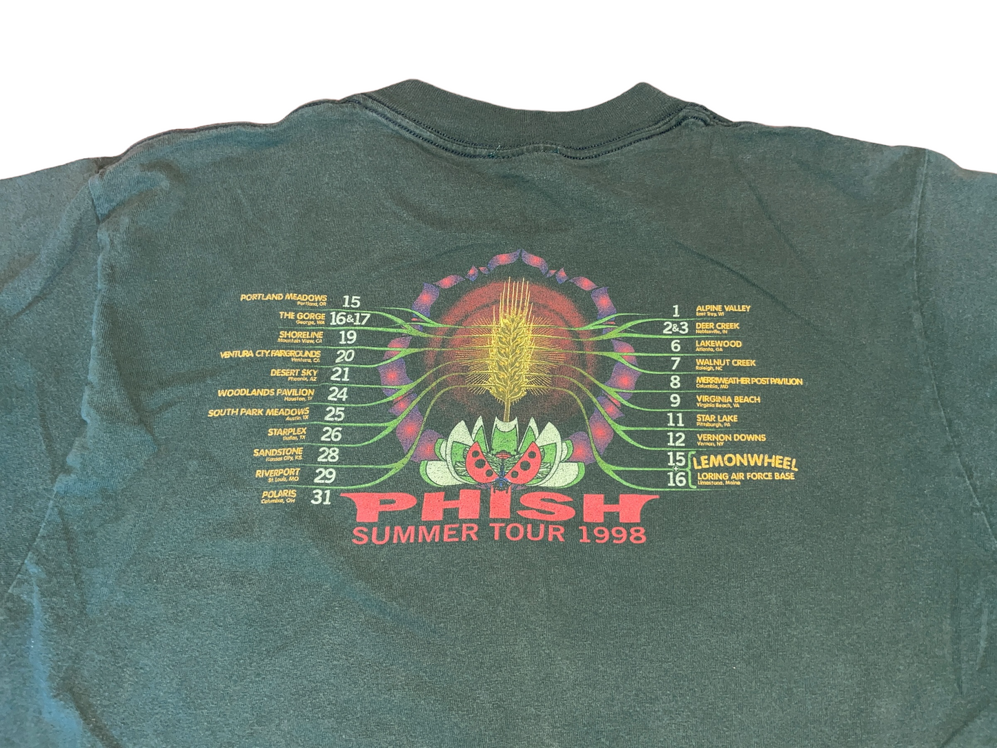 Vintage 1998 Phish Summer Tour T-Shirt