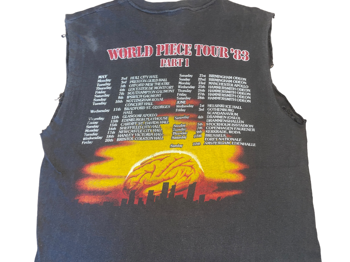 Vintage 1983 Iron Maiden World Piece Tour T-Shirt