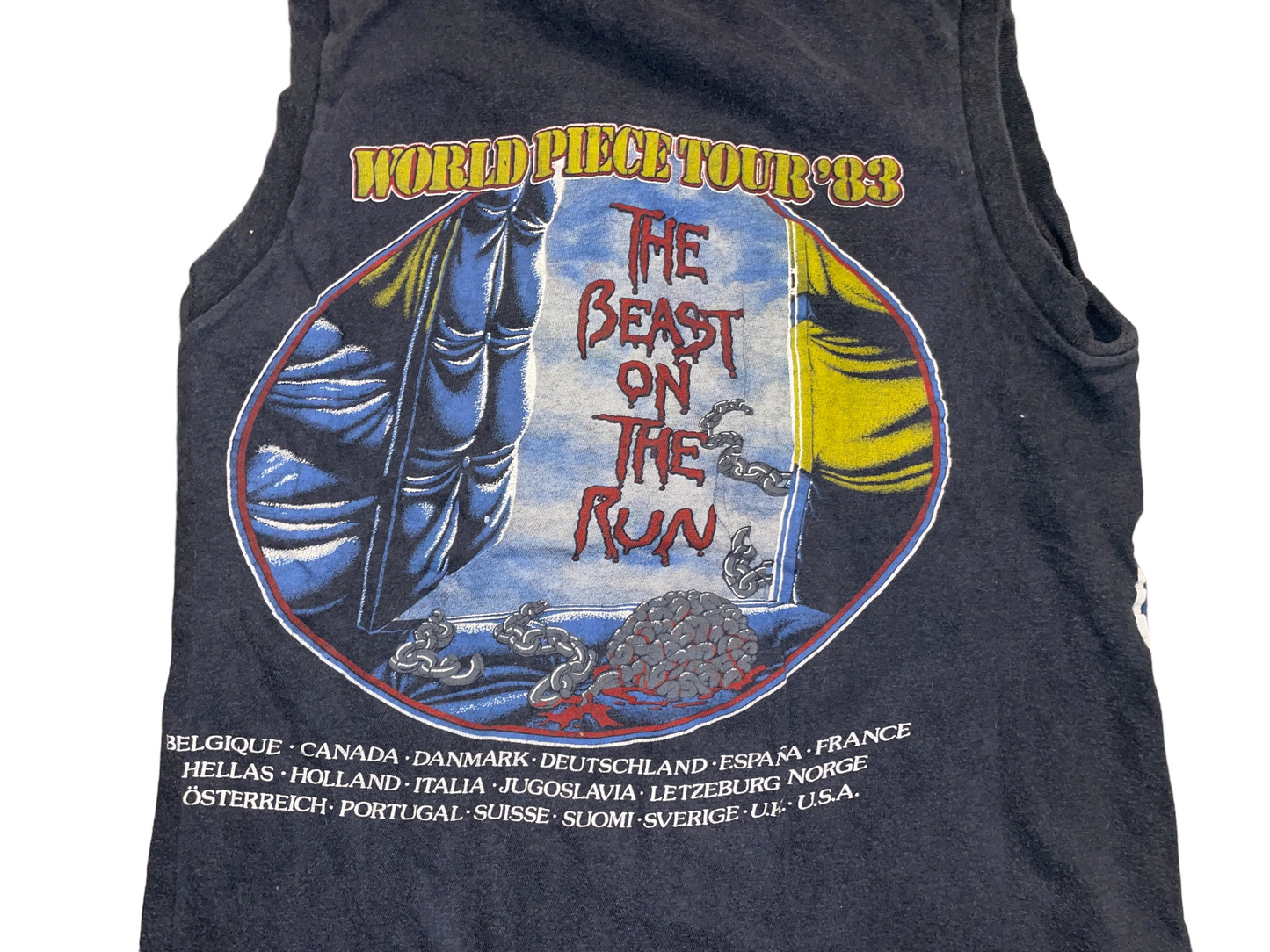 Vintage 1983 Iron Maiden World Piece Tour T-Shirt