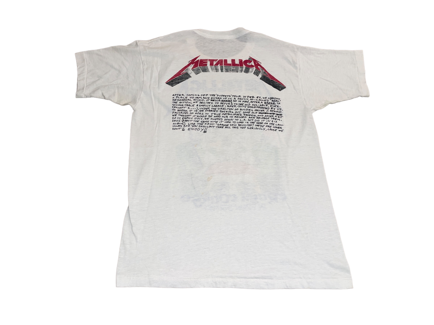 Vintage 1987 Metallica Crash Course in Brain Surgery T-Shirt