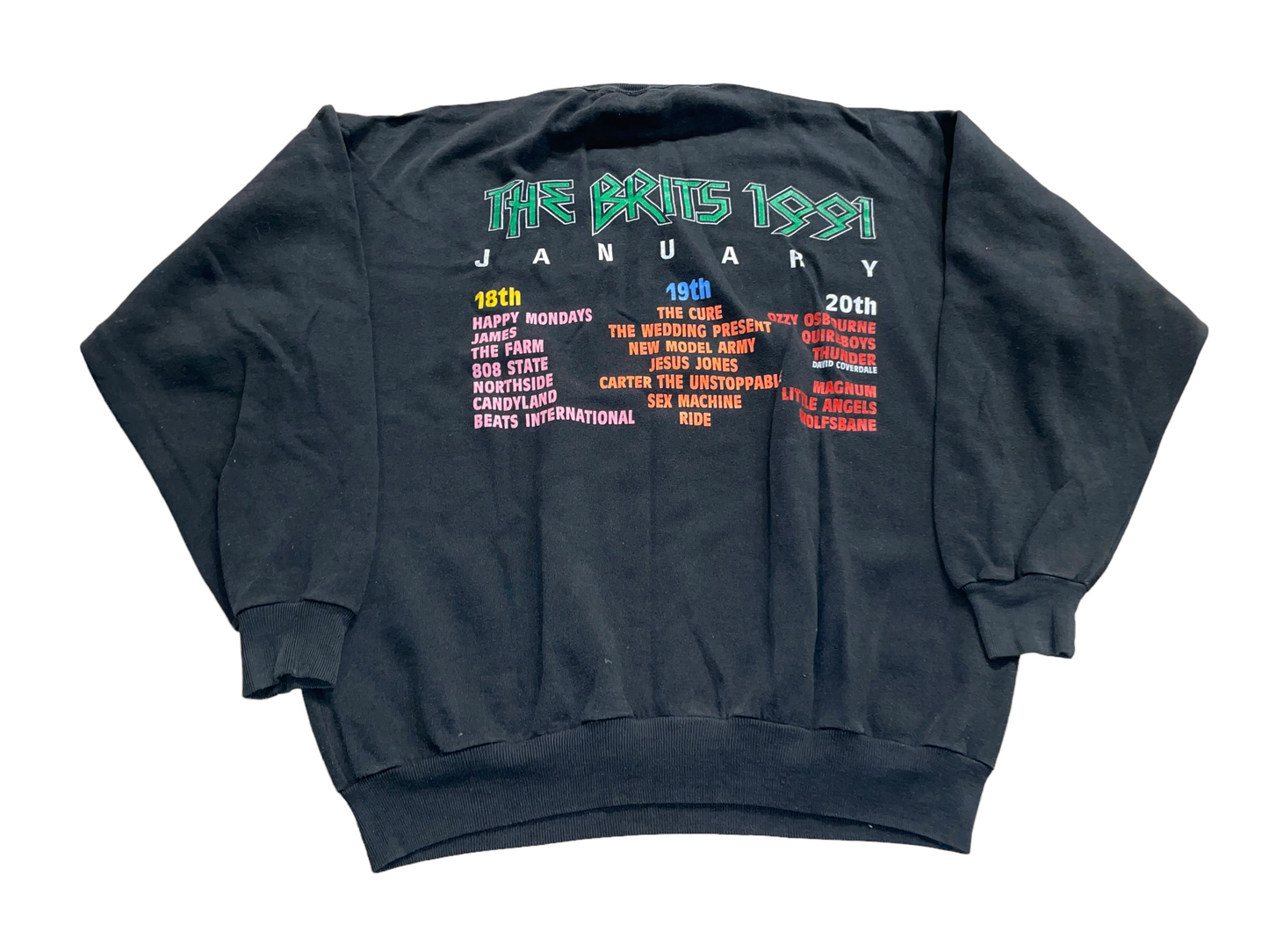 Vintage 1991 British Music Tour Sweatshirt
