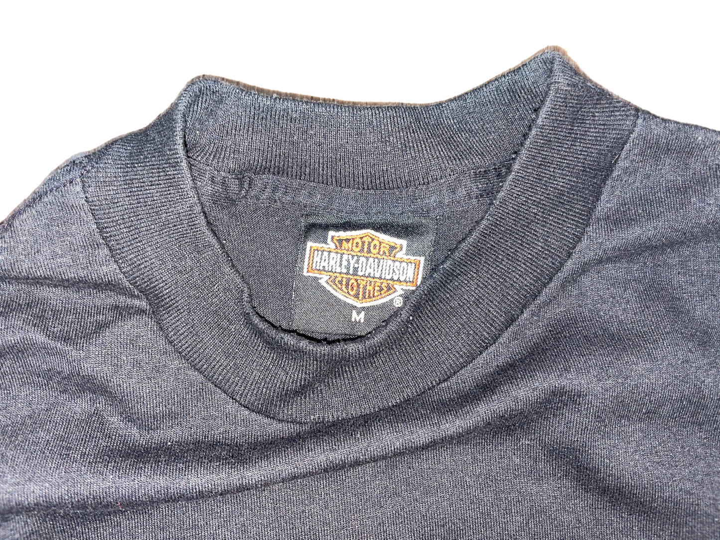 Vintage 1991 Harley Davidson Motorcycles 3D Emblem T-Shirt