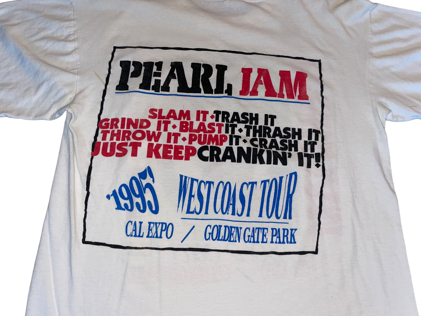 Vintage 1995 Pearl Jam West Coast Tour T-Shirt