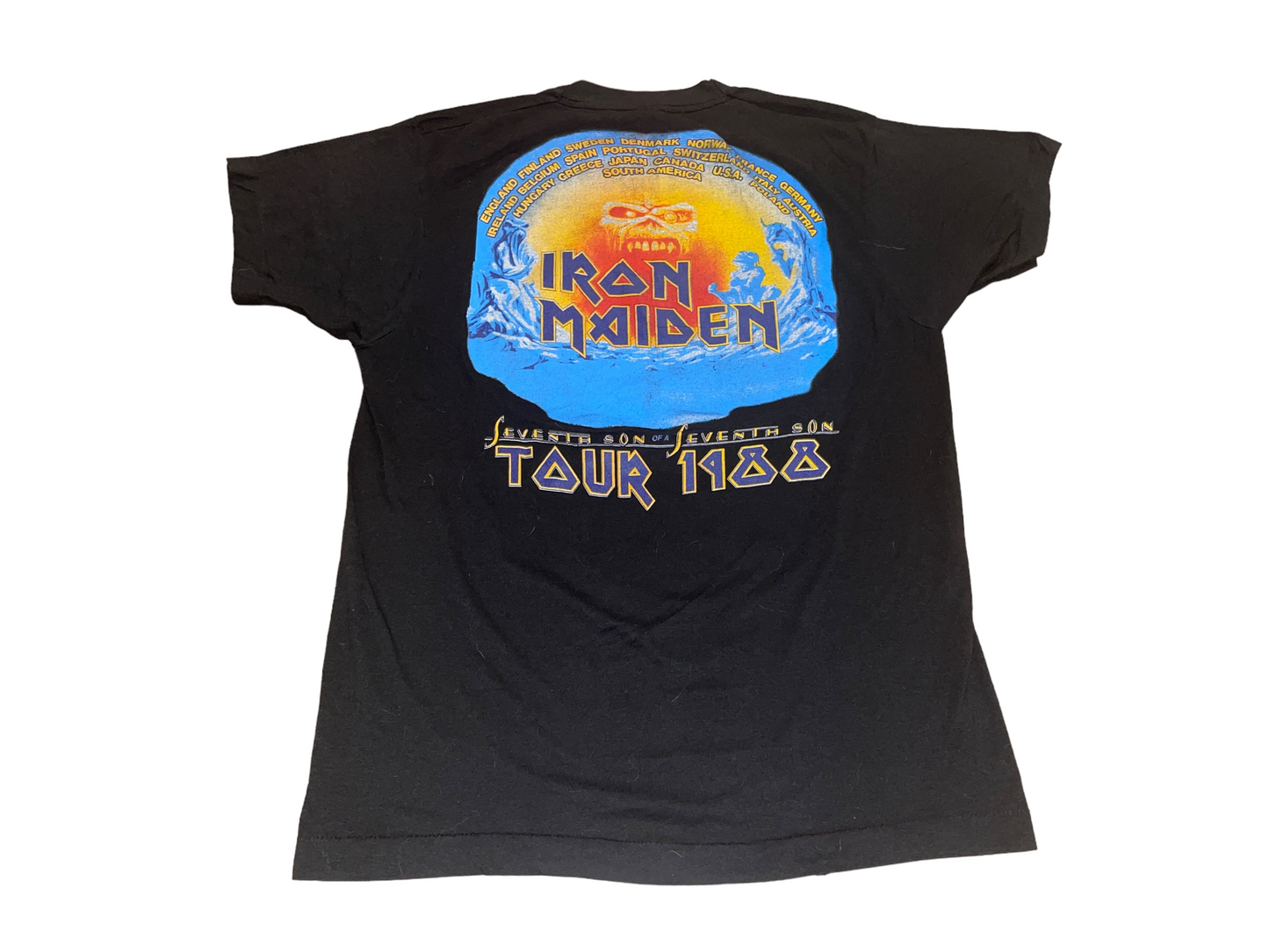 Vintage 1988 Iron Maiden Seventh Son Tour T-Shirt