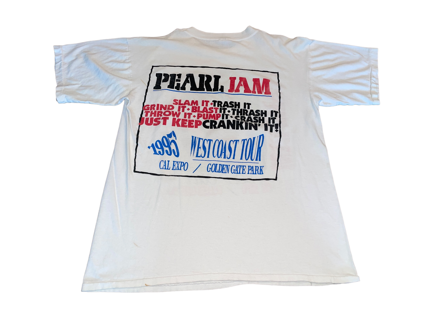 Vintage 1995 Pearl Jam West Coast Tour T-Shirt