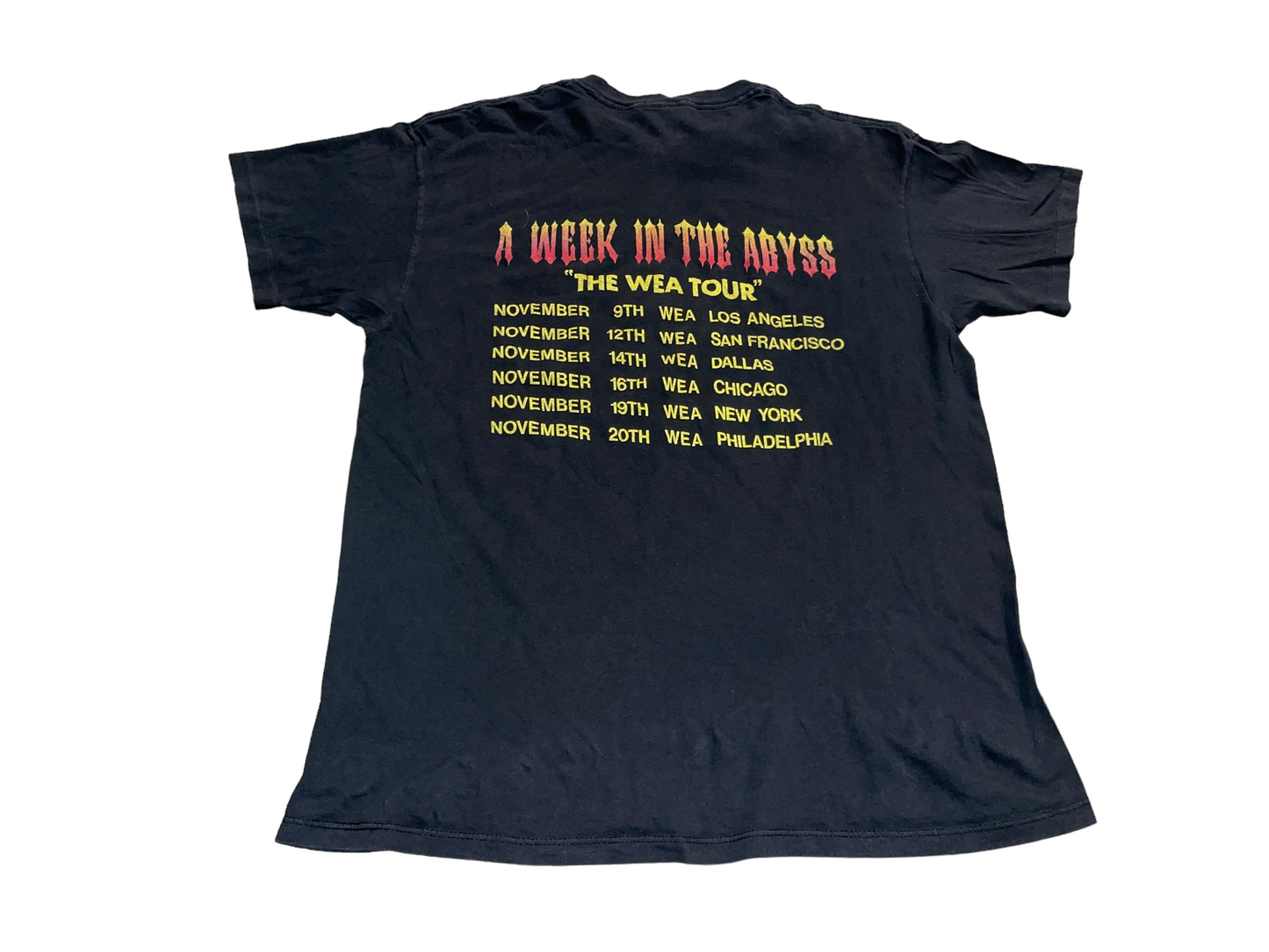 Vintage 1990 Slayer A Week in the Abyss T-Shirt