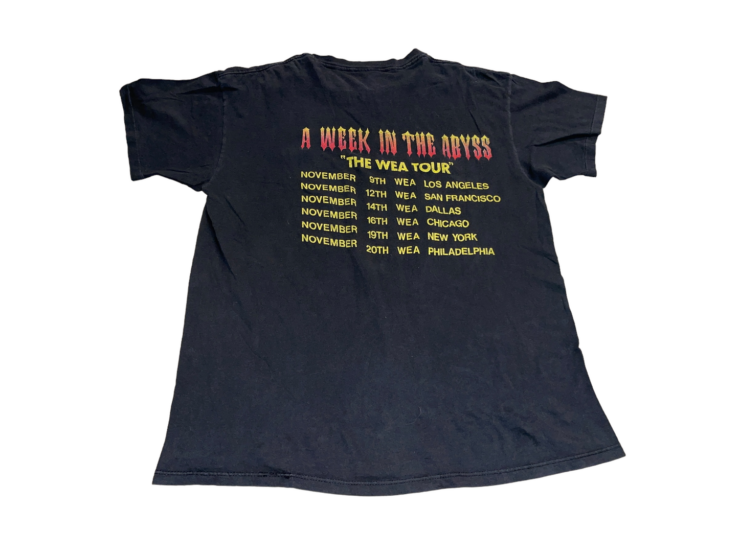 Vintage 1990 Slayer A Week in the Abyss T-Shirt