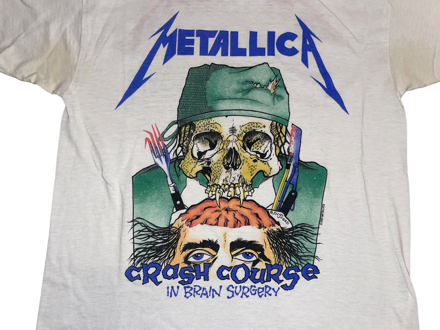 Vintage 1987 Metallica Crash Course in Brain Surgery T-Shirt
