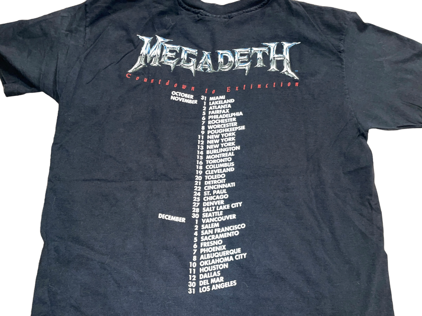 Vintage 1992 Megadeth Countdown to Extinction T-Shirt
