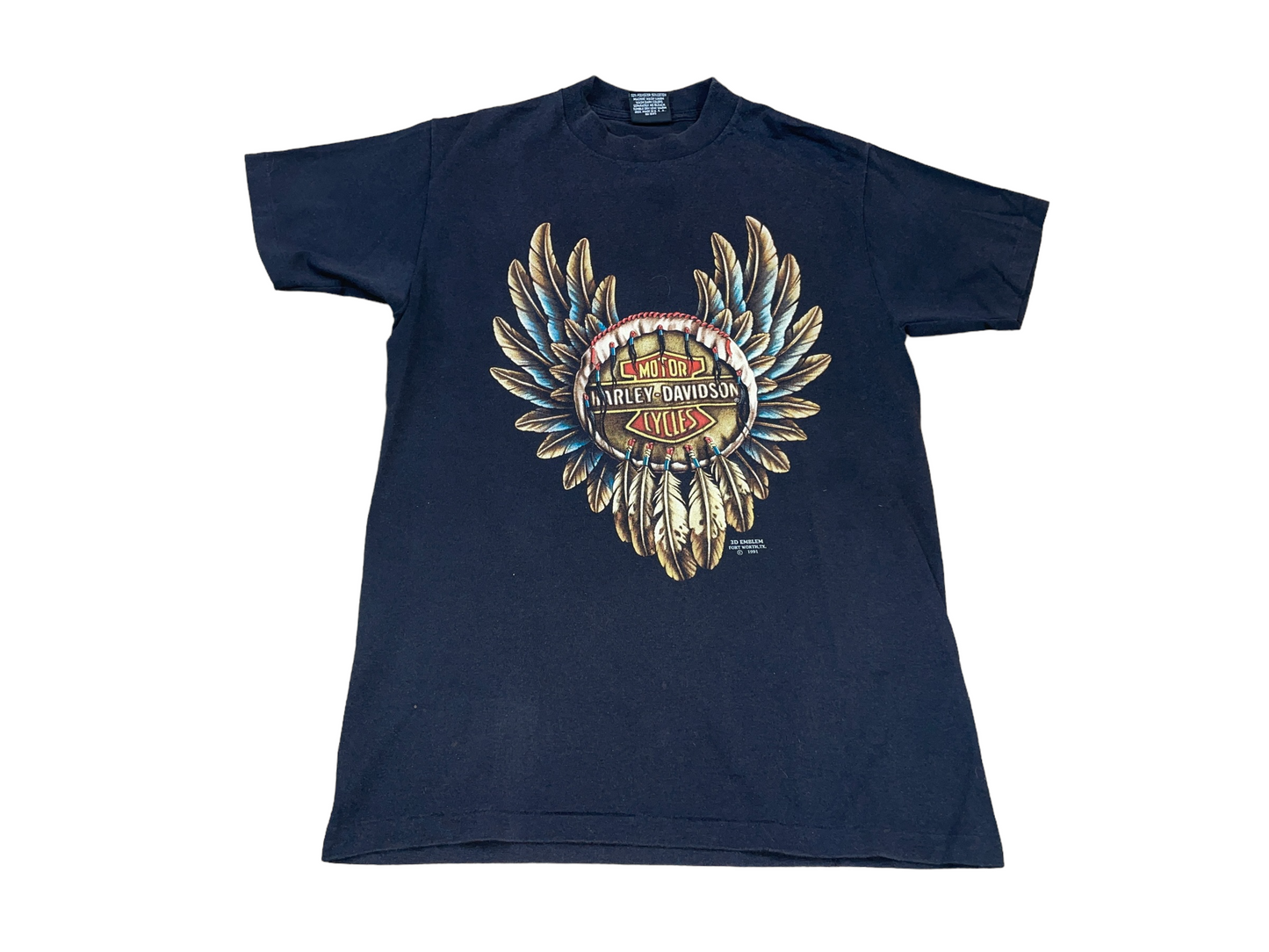 Vintage 1991 Harley Davidson Motorcycles 3d Emblem T-Shirt