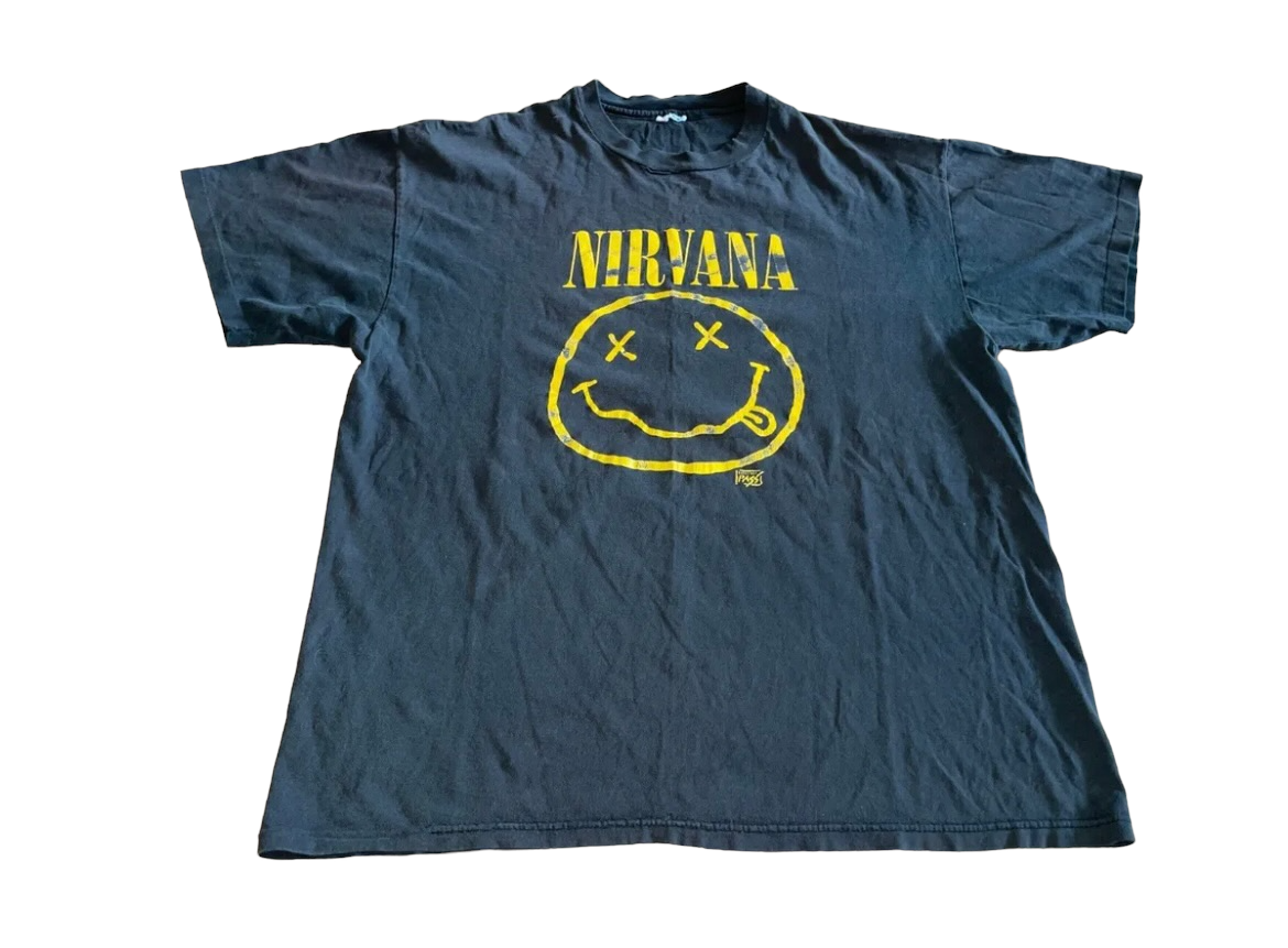 Vintage 90's Nirvana Smiley Face Shirt