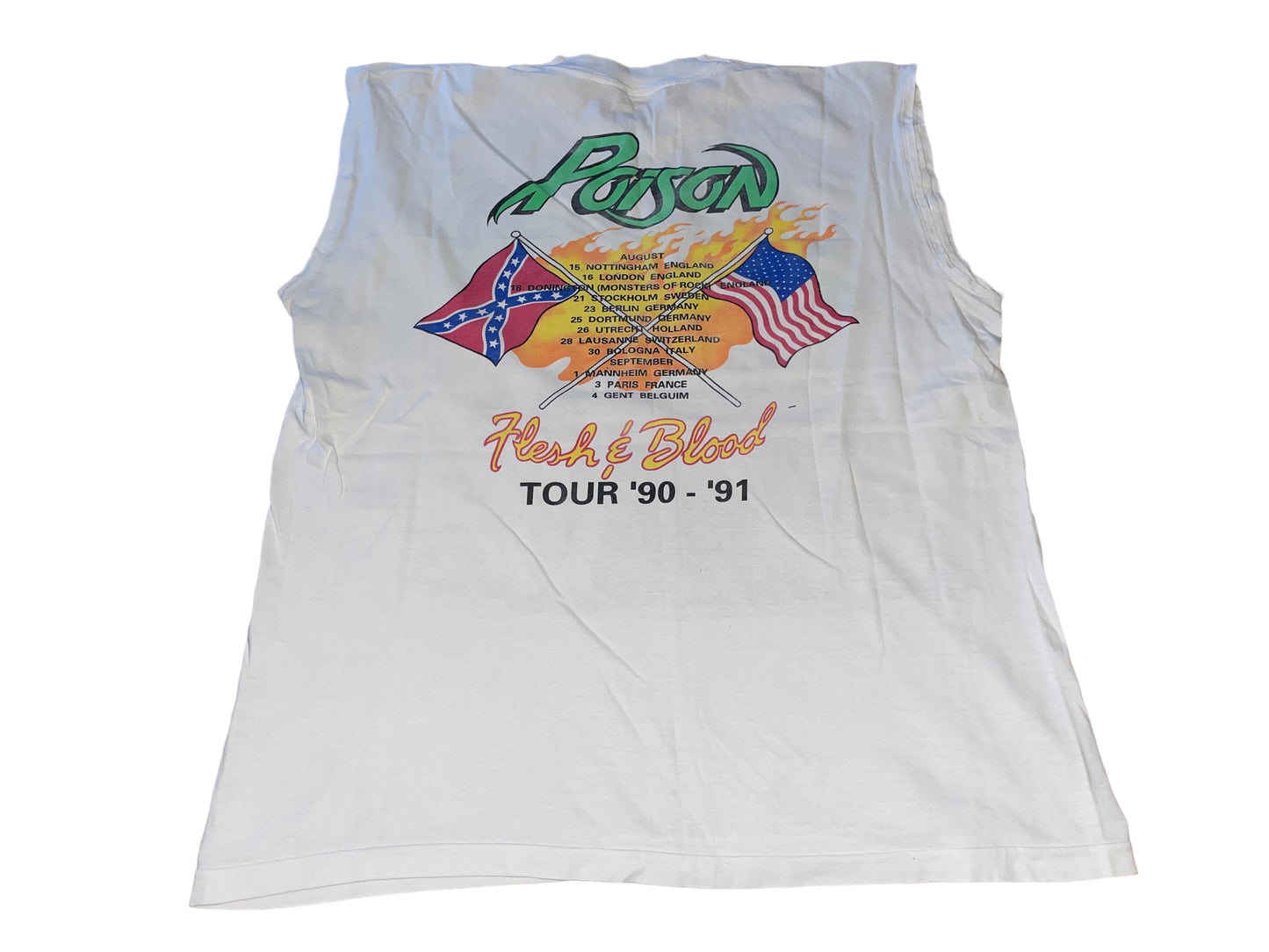 Vintage 1990 Poison Sleeveless Shirt