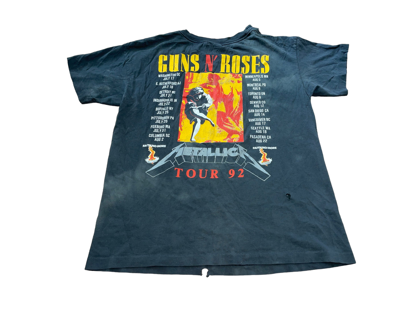 Vintage 1992 Metallica Guns N' Roses T-Shirt