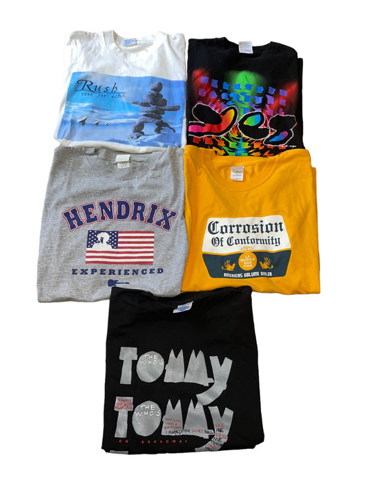 Lot of 5 Band Tees