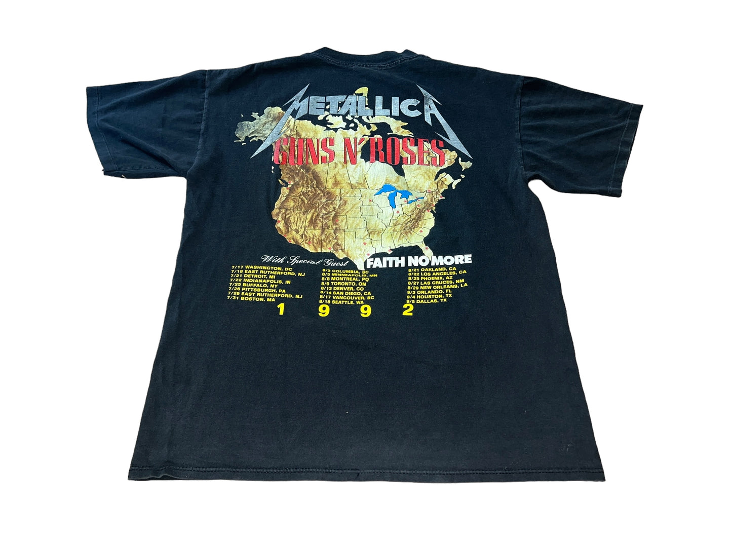 Vintage 1992 Guns N' Roses Metallica T-Shirt