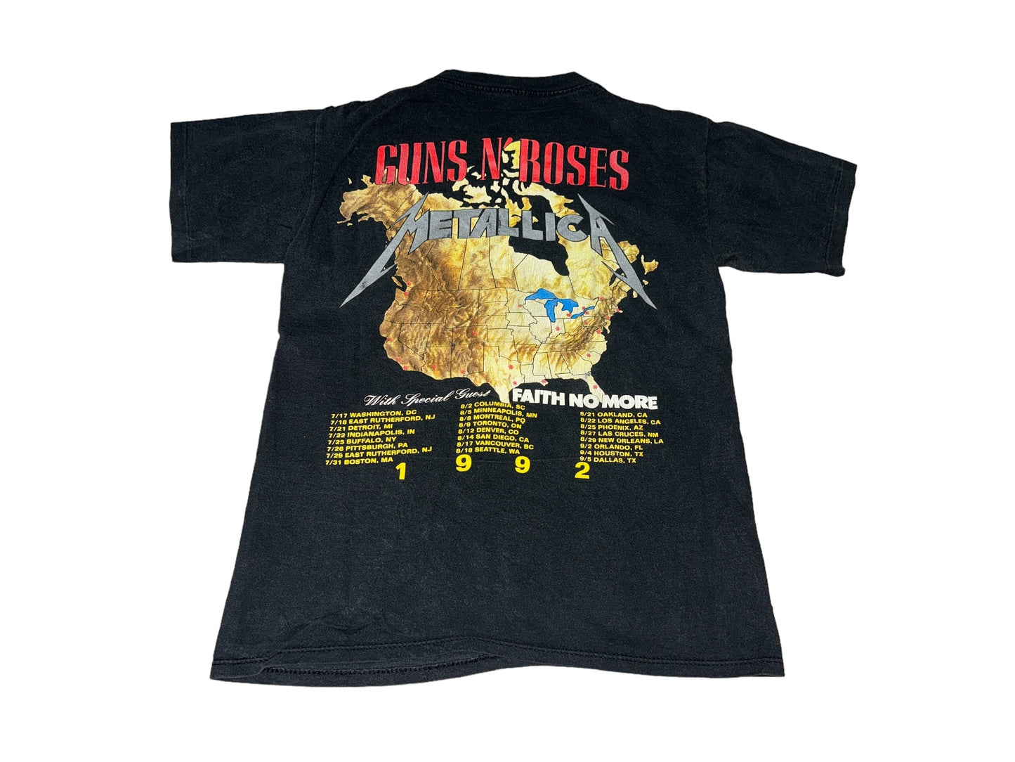 Vintage 1992 Metallica Guns N' Roses T-Shirt