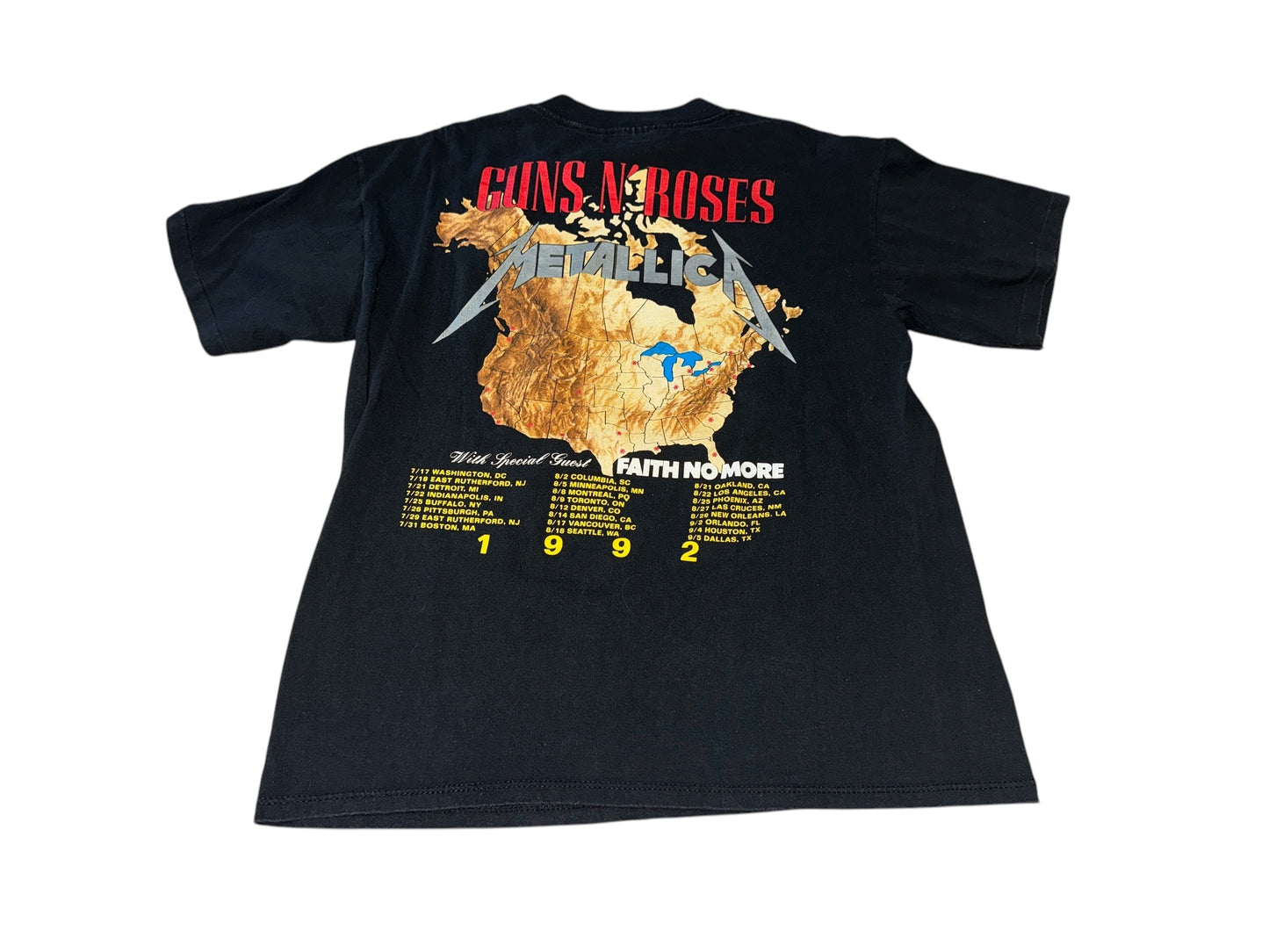 Vintage 1992 Metallica Guns N' Roses T-Shirt