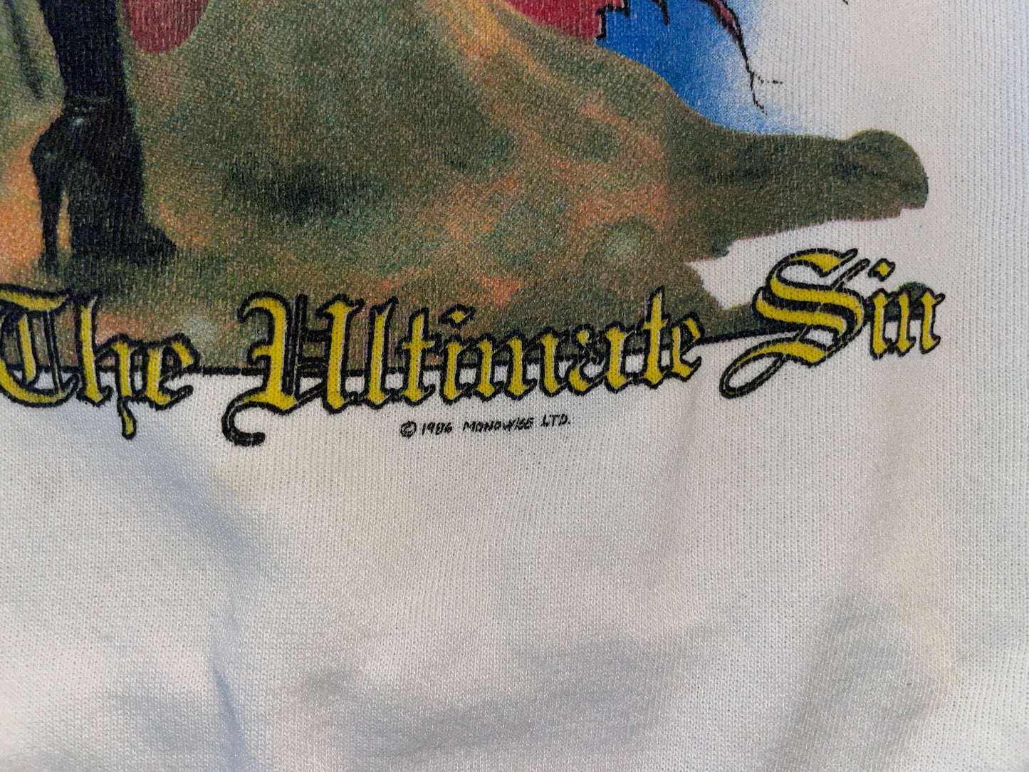 Vintage 1986 Ozzy Osbourne The Ultimate Sin Sweatshirt
