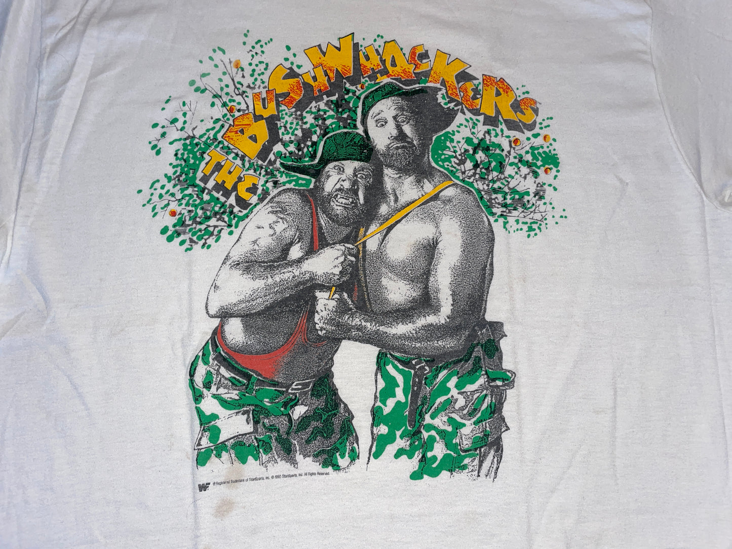 Vintage 1990 WWF The Buschwackers T-Shirt