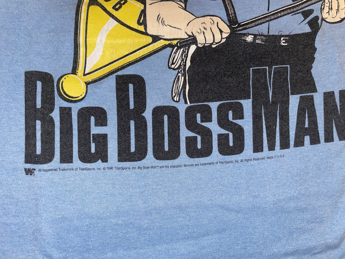 Vintage 1990 WWF Big Boss Man T-Shirt