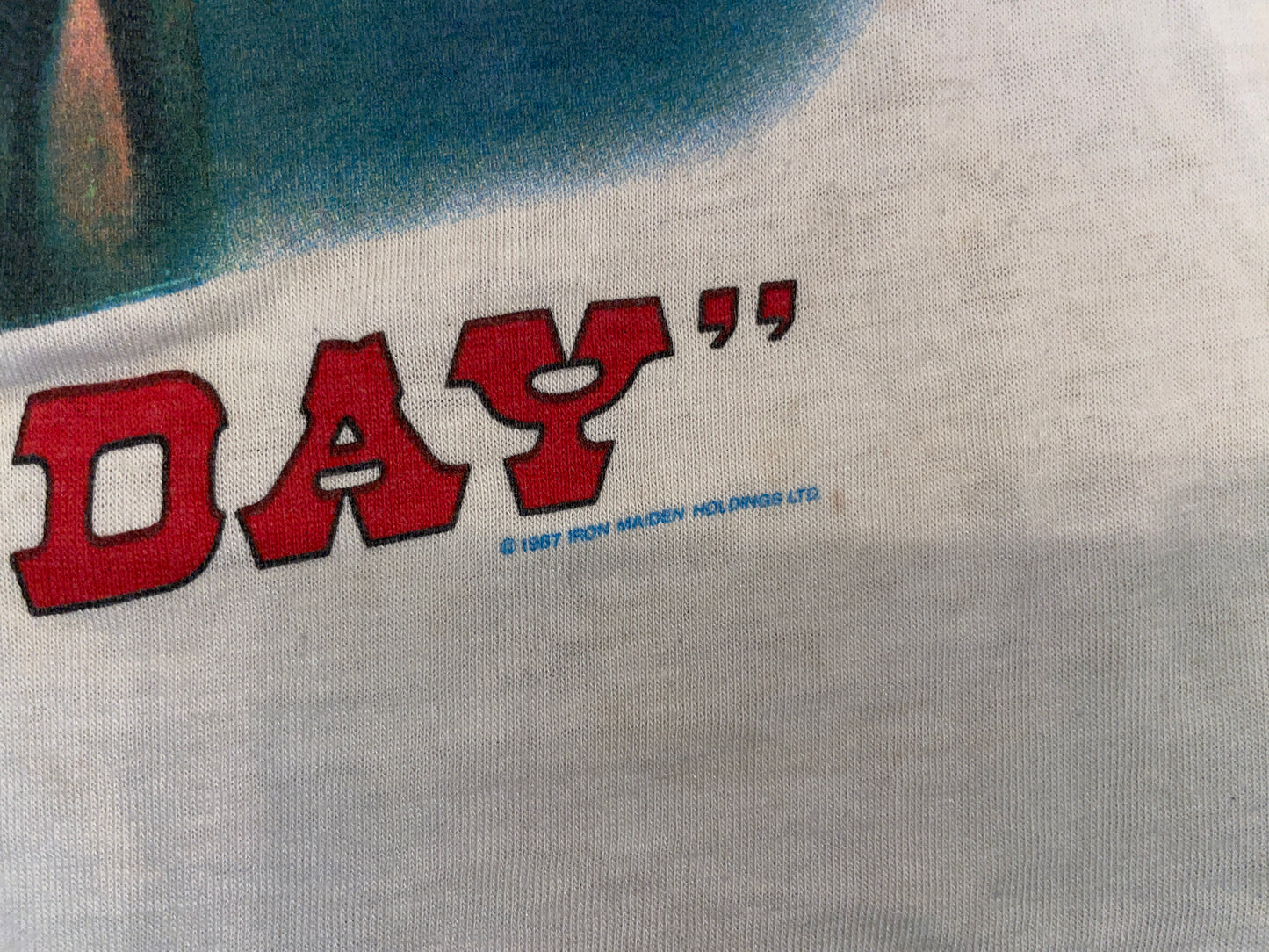 Vintage 1987 Iron Maiden Make My Day T-Shirt