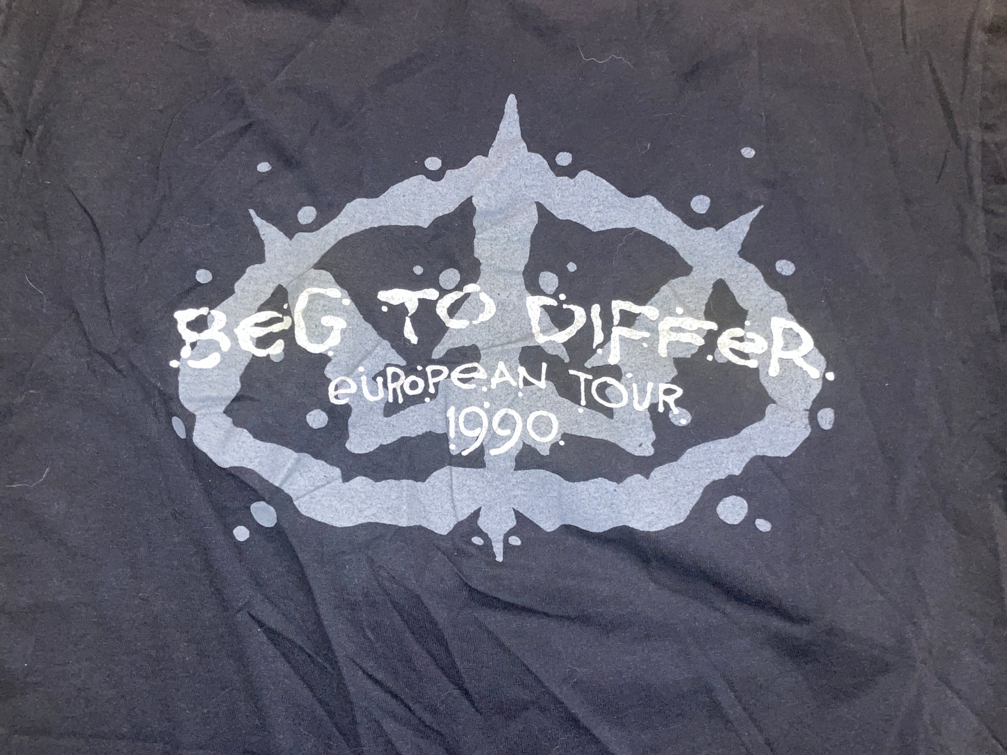 Vintage 1990 Prong Beg to Differ European Tour T-Shirt