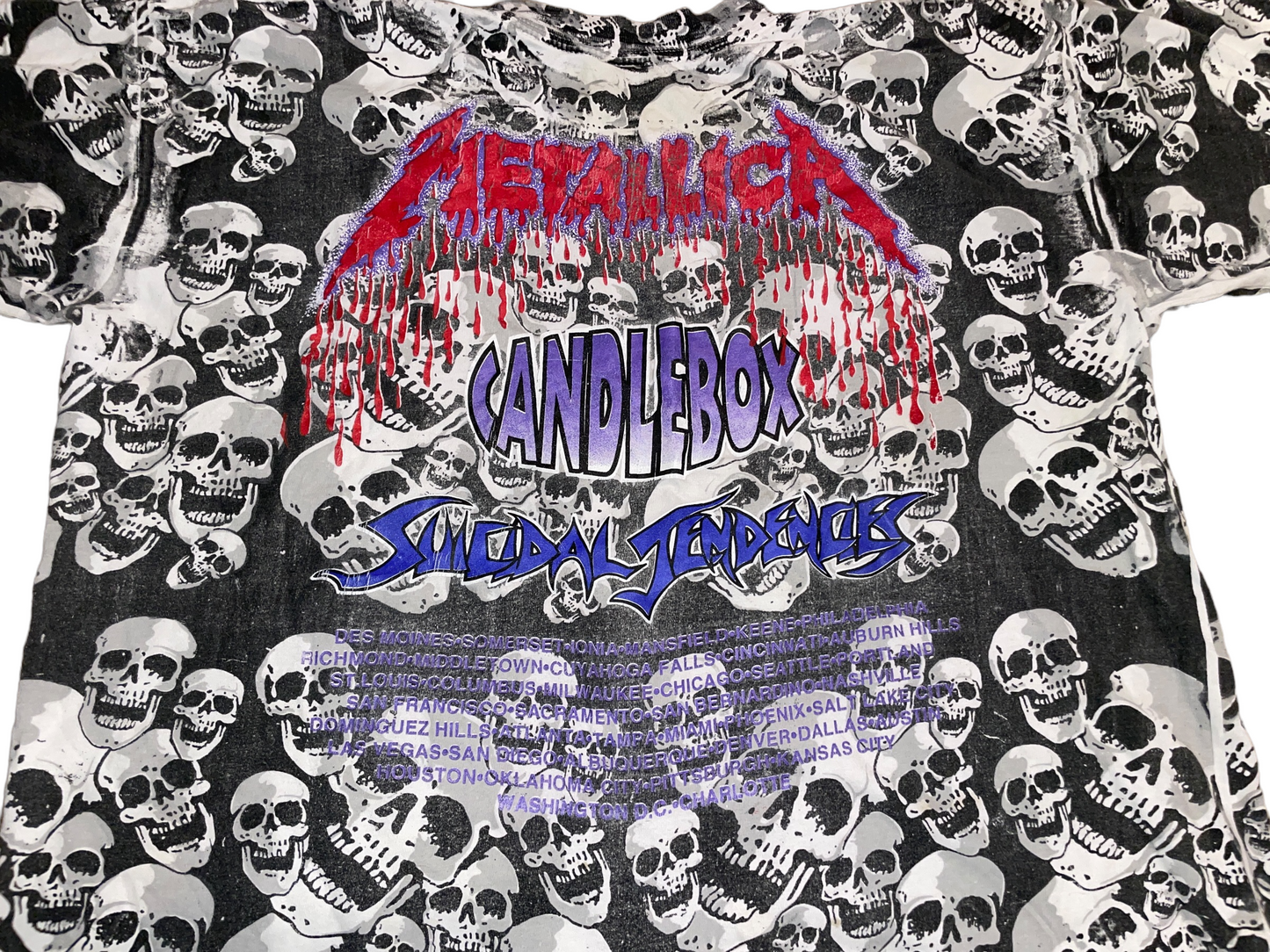 Vintage 1994 Metallica Binge and Purge Tour T-Shirt