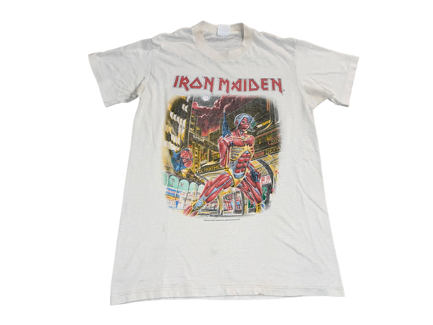Vintage 1986 Iron Maiden Somewhere in Time T-Shirt