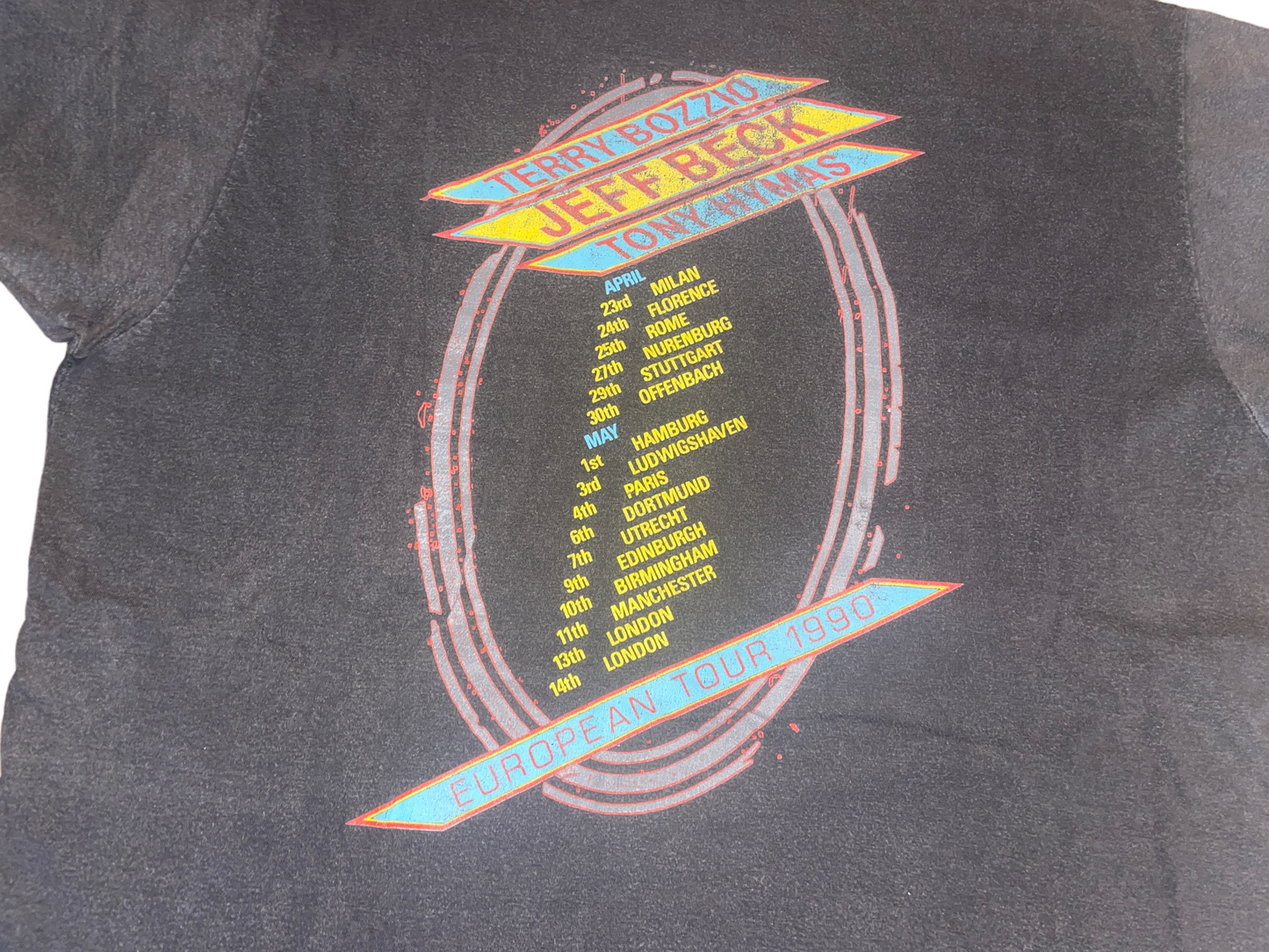 Vintage 1990 Jeff Beck European Tour T-Shirt