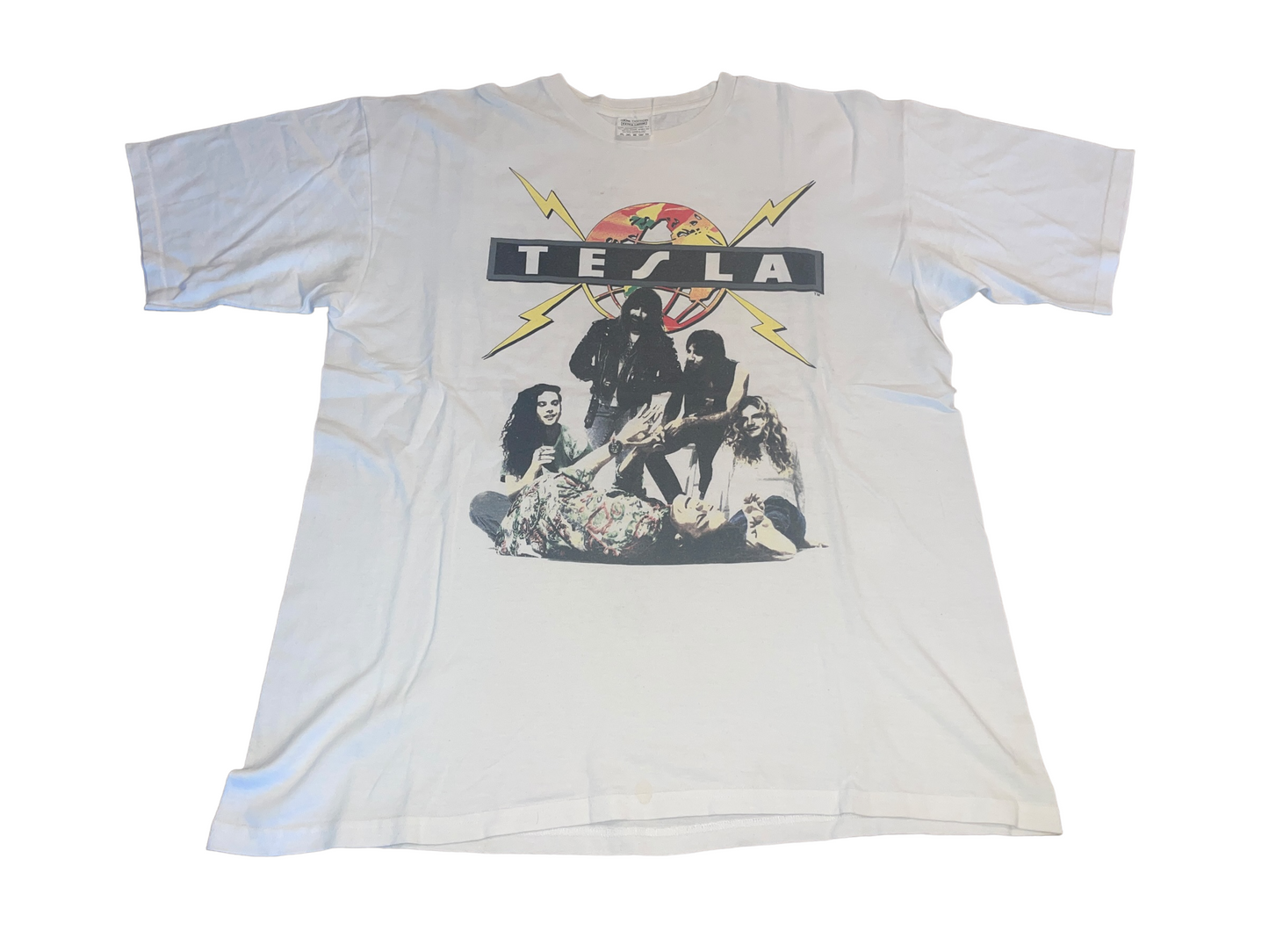 Vintage 1991 Tesla Psychotic European Tour T-Shirt