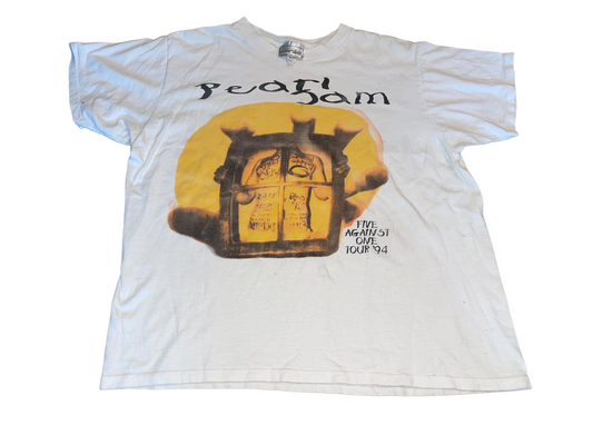 Vintage 1994 Pearl Jam Five Against One Tour T-Shirt