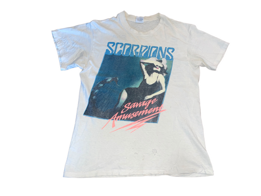 Vintage 80's Scorpions Savage Amusement T-Shirt