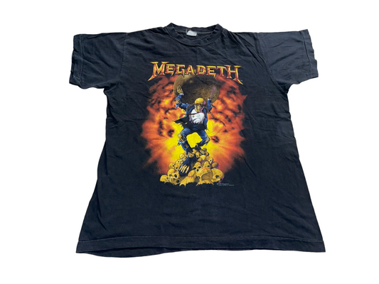 Vintage 1991 Megadeth Oxidation of the Nations World Tour T-Shirt