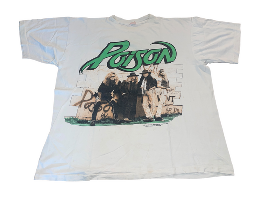 Vintage 1990 Poison Flesh & Blood T-Shirt