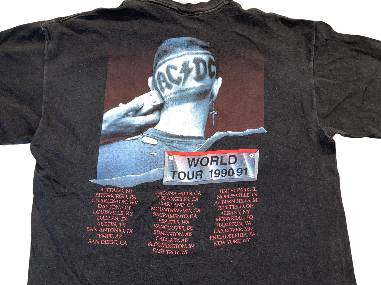 Vintage 1991 ACDC Back in Black T-Shirt