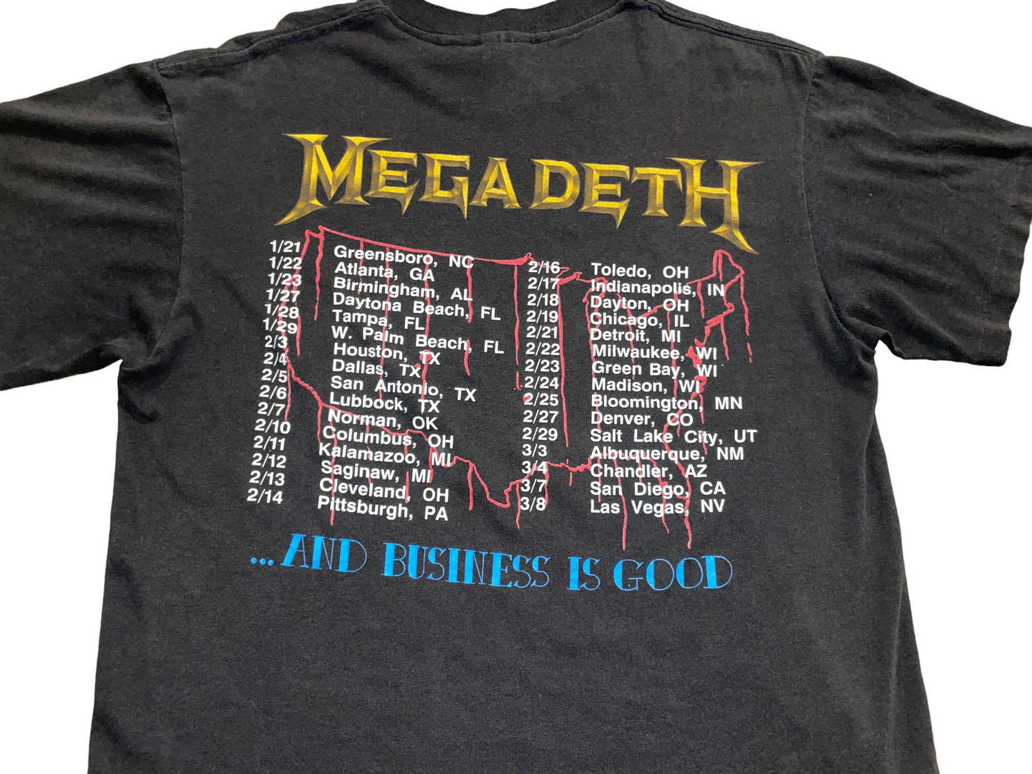 Vintage 1988 Megadeth Killing is my Business T-Shirt