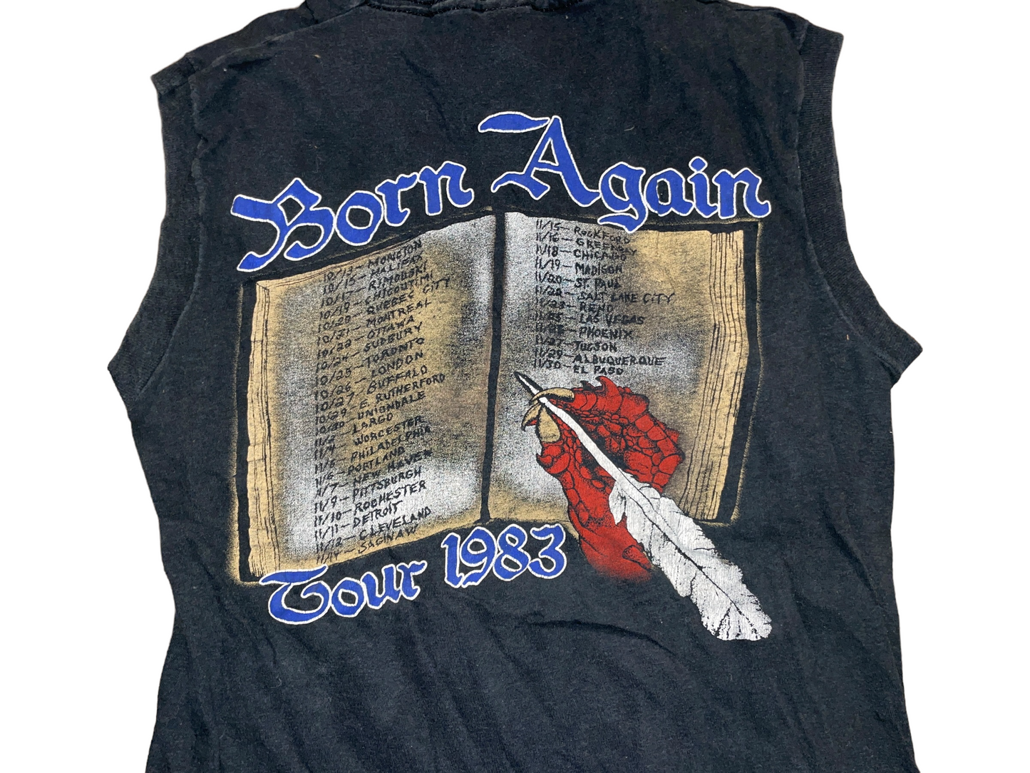 Vintage 1983 Black Sabbath Born Again Tour T-Shirt