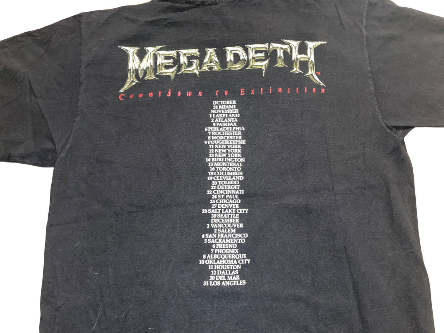Vintage 90's Megadeth Countdown to Extinction Tour T-Shirt