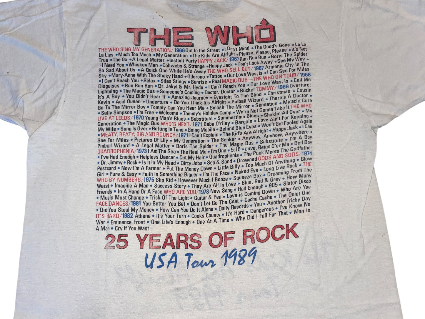 Vintage 1989 The Who T-Shirt