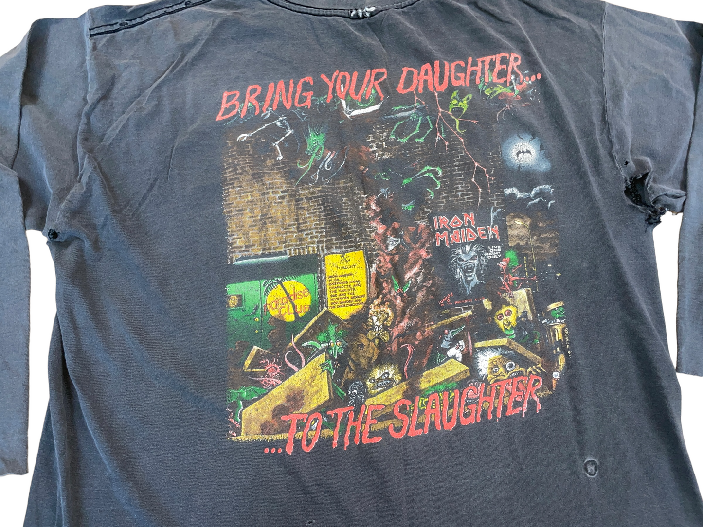 Vintage 1990 Iron Maiden Bring Your Daughter To The Slaughter T-Shirt