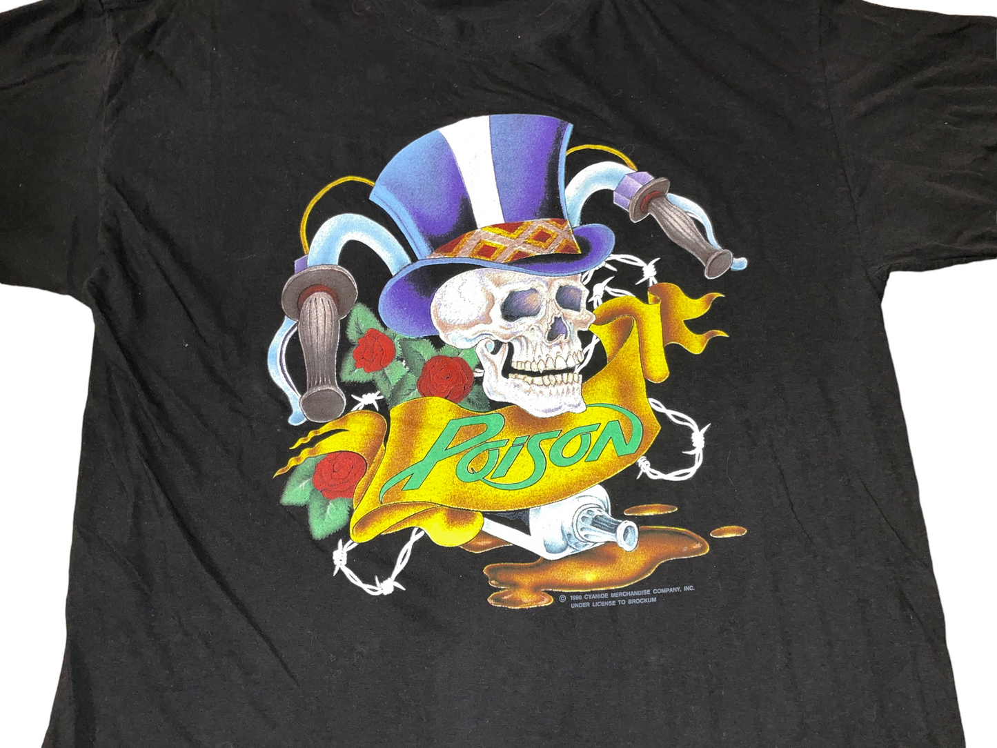 Vintage 1990 Poison Flesh & Blood Tour T-Shirt XL