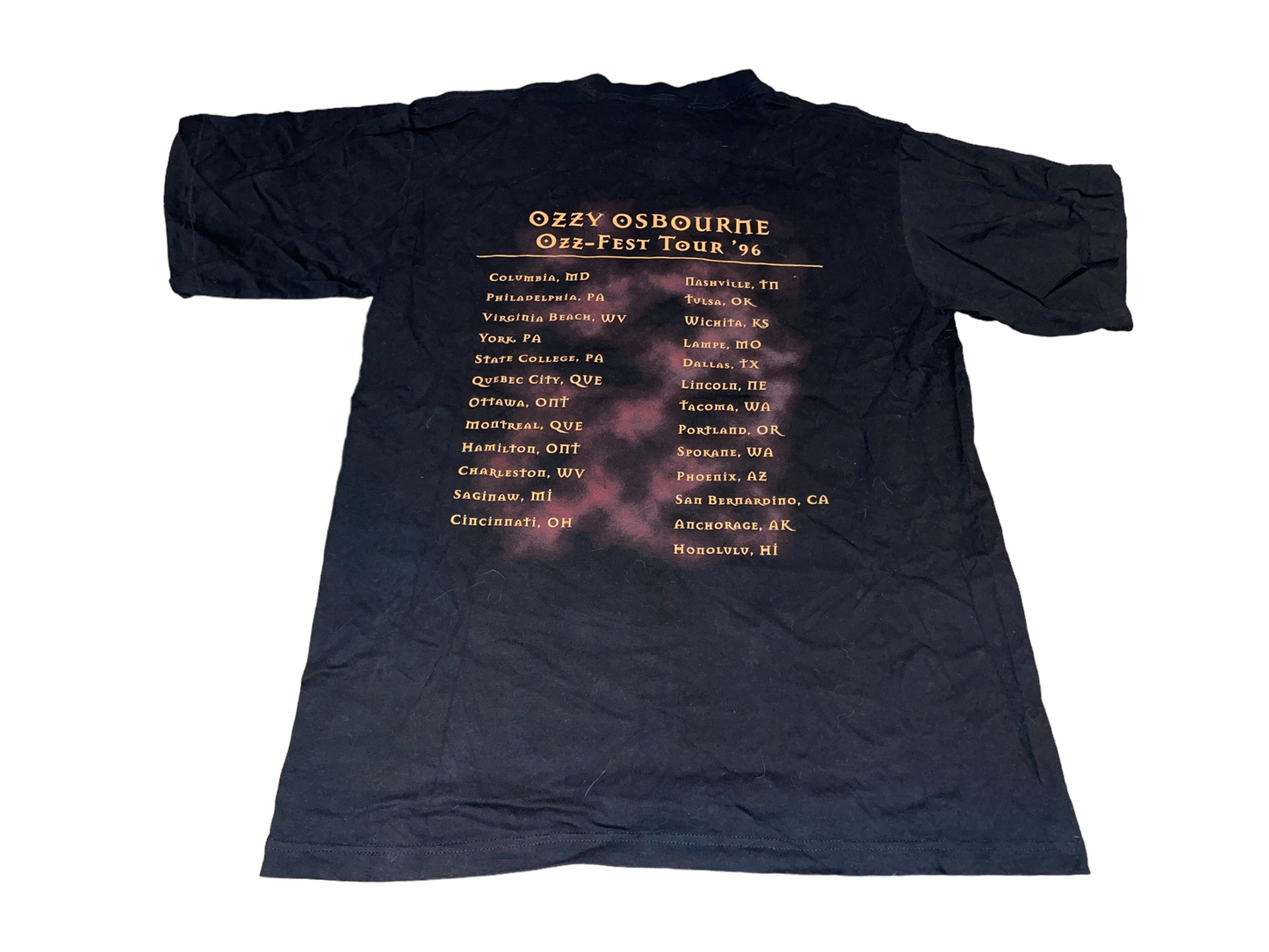 Vintage 1996 Ozzy Osbourne Ozz-Fest Tour T-Shirt