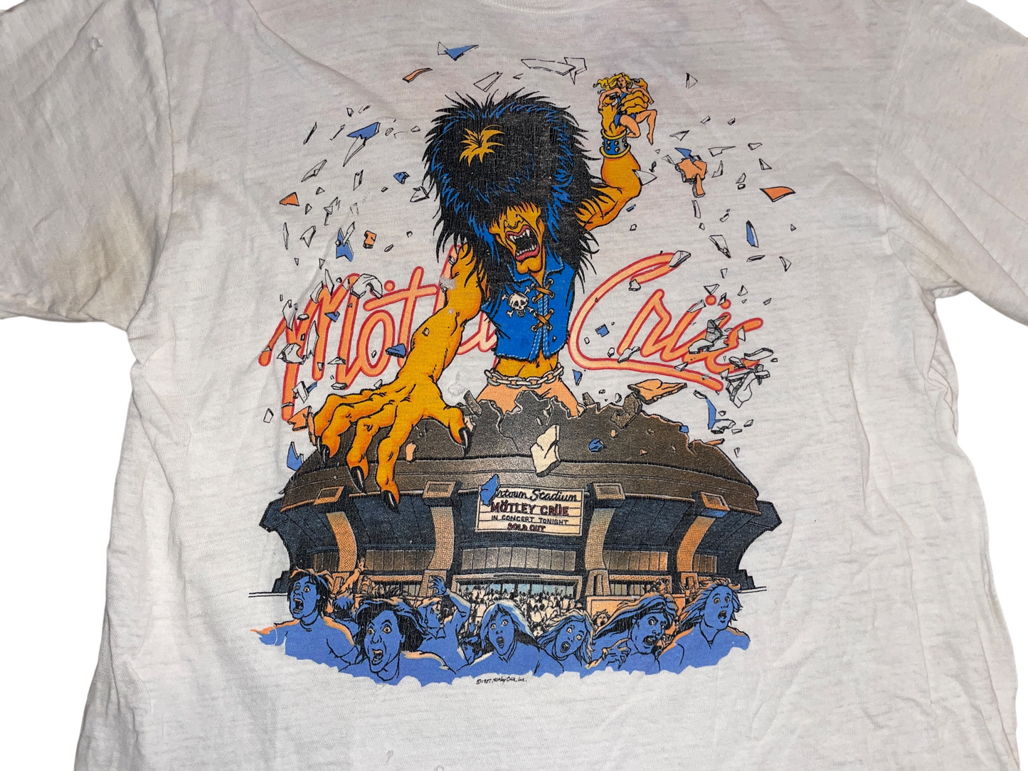 Vintage 1987 Motley Crue Kickin' A** Tour T-Shirt