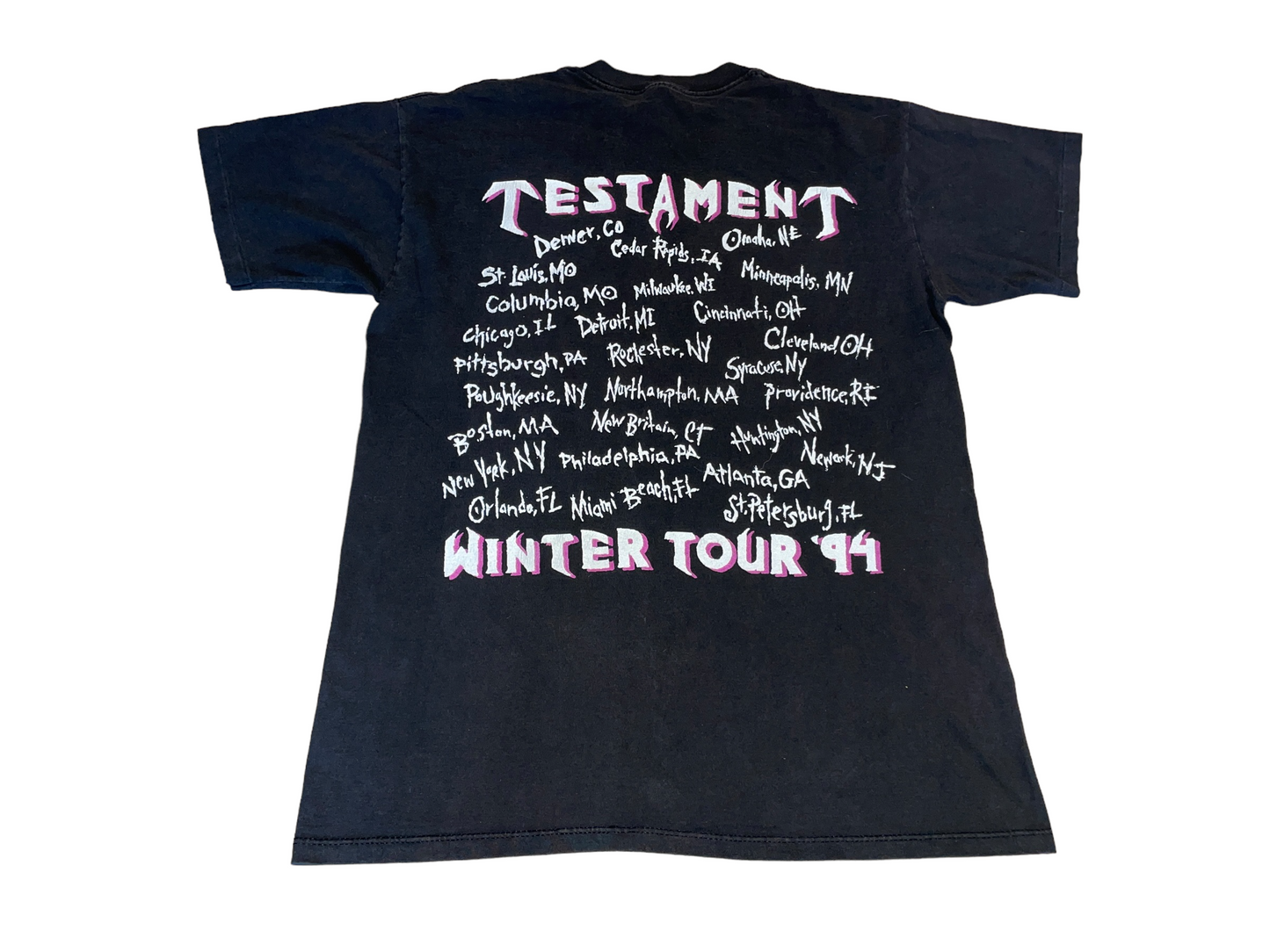 Vintage 1994 Testament Winter Tour T-Shirt