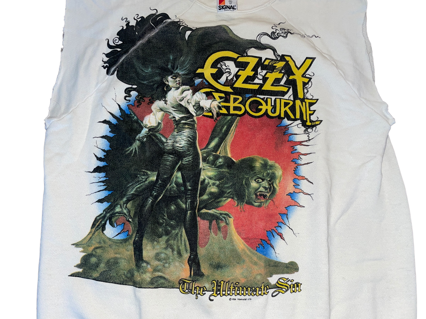 Vintage 1986 Ozzy Osbourne The Ultimate Sin Sweatshirt