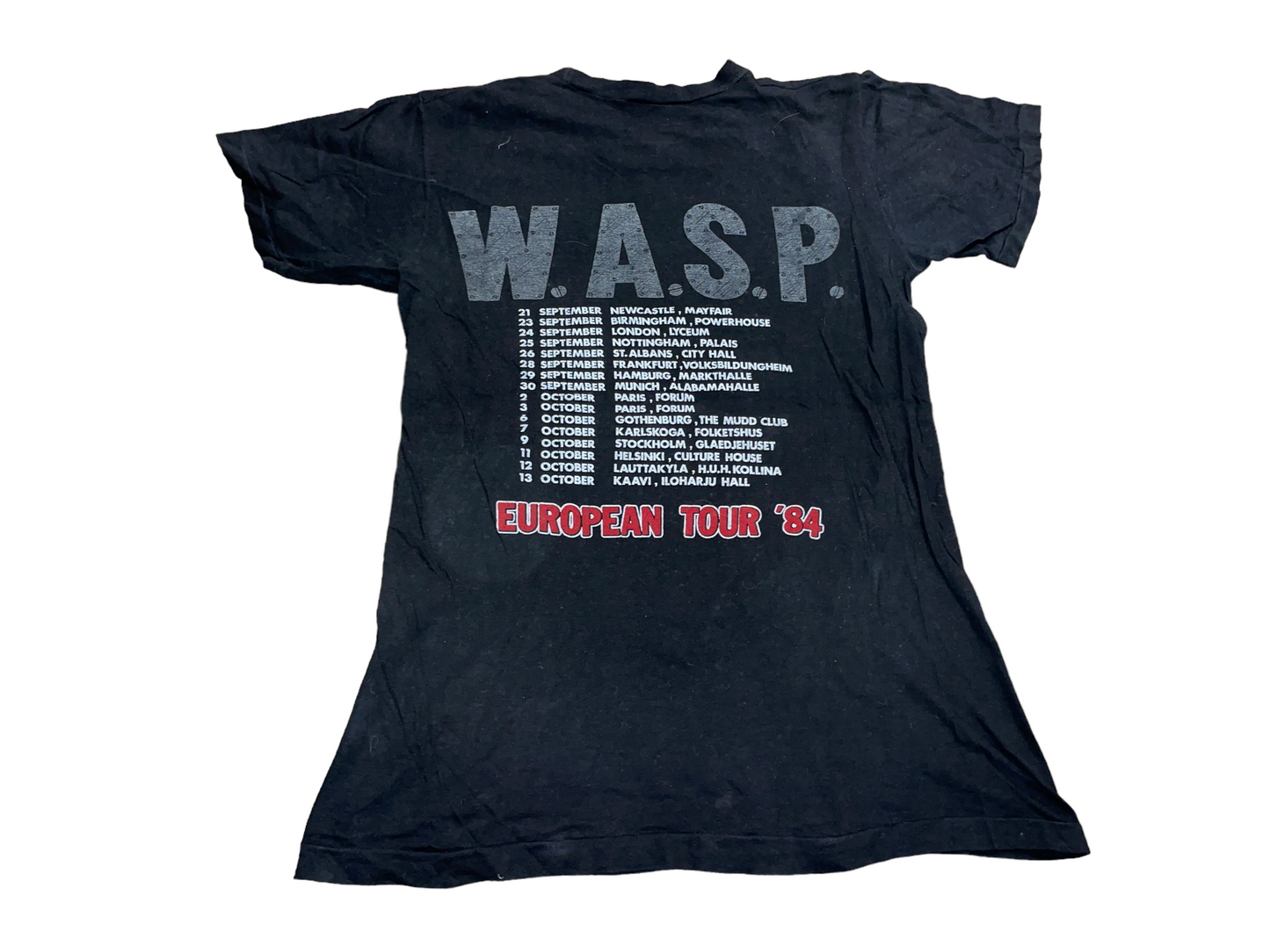 Vintage 1984 Wasp European Tour T-Shirt