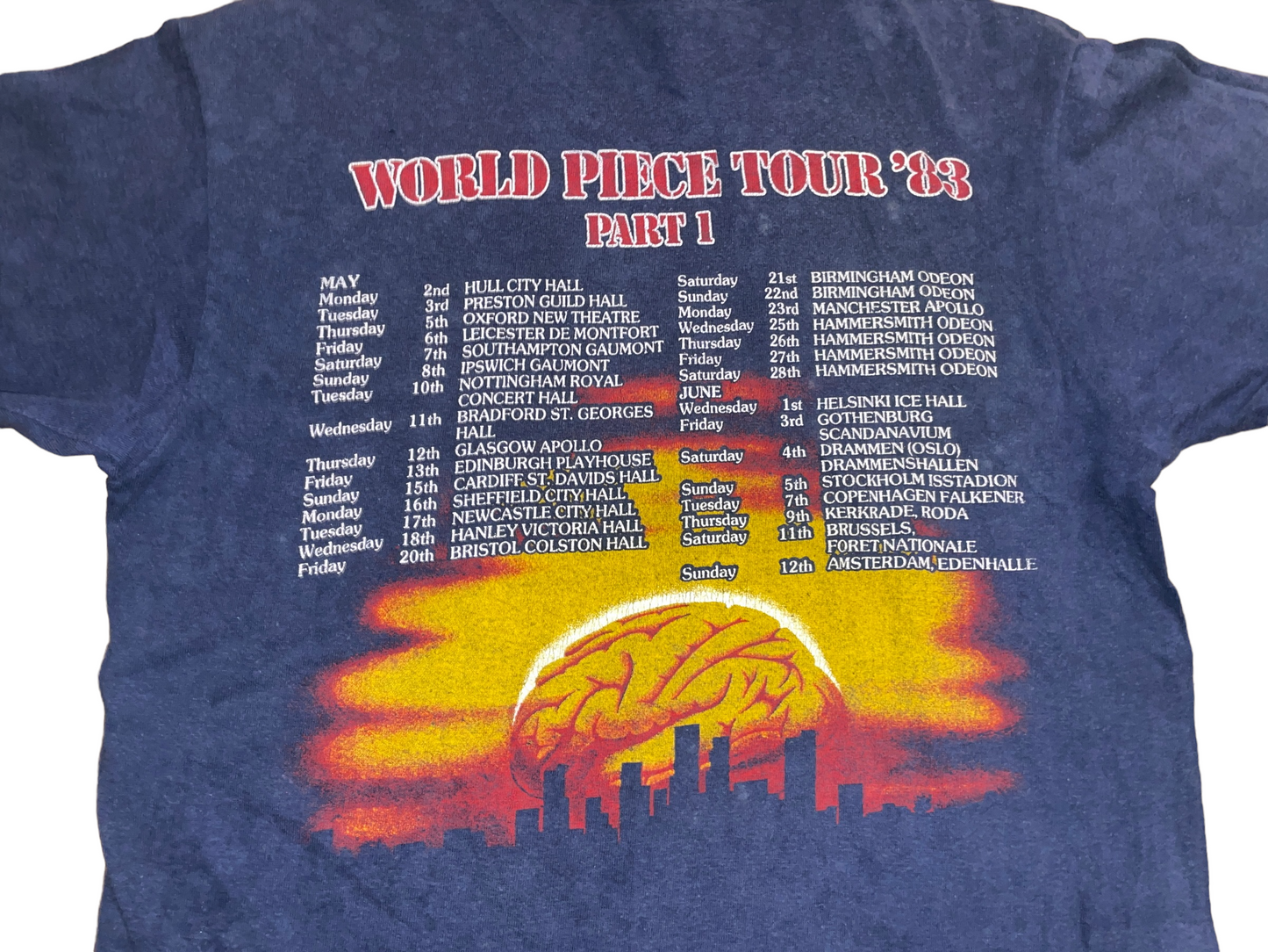Vintage 1983 Iron Maiden World Piece Tour T-Shirt